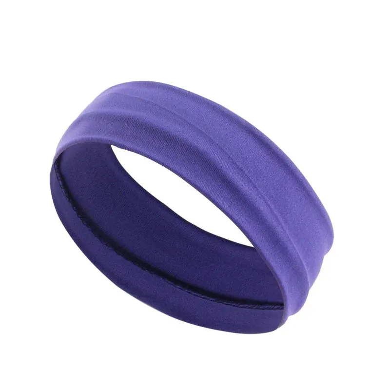 Summer Sports Headbands For Women Fitness Run Yoga Bandanas Solid Color Elastic Hair Bands Stretch Makeup Hair Accessories 2023