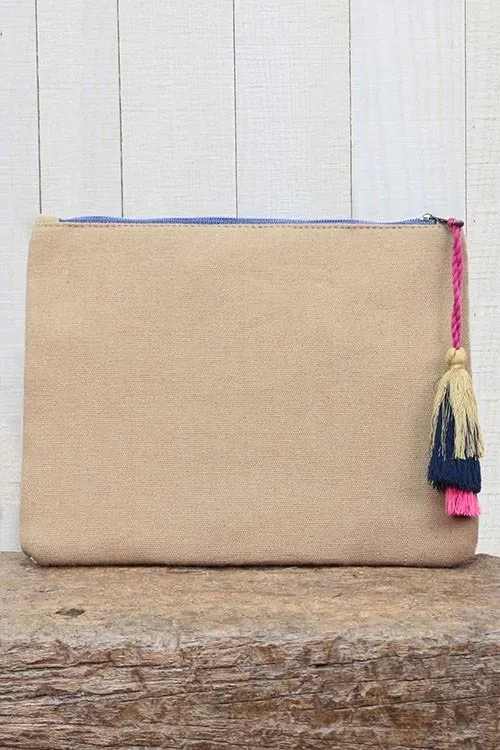 Sunny Embroidered Clutch