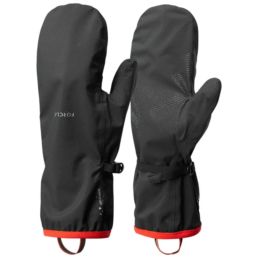 Sur-moufles de trekking montagne - mt500 imperméables noir - adulte