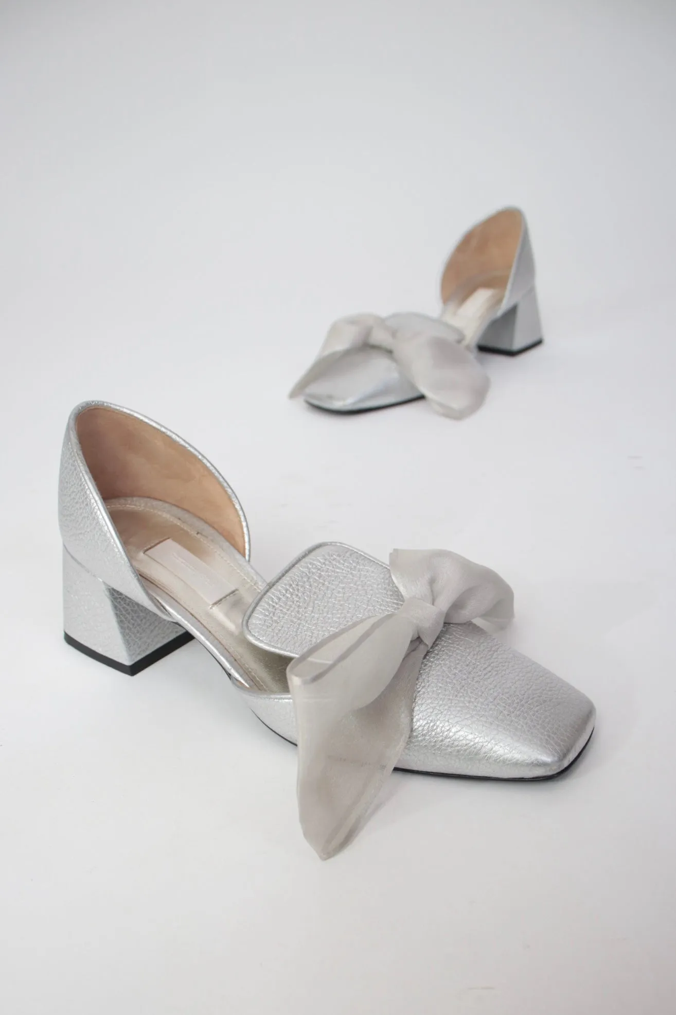 Suzanne Rae Metallic Bow Loafers