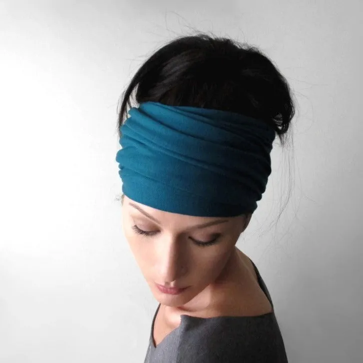 TEAL BLUE Head Scarf
