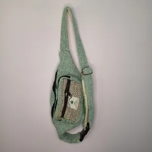 Teal Hemp/Jute Moon Bag