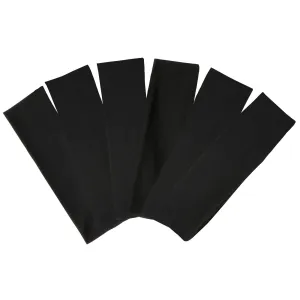 TERSE Black Headbands for Women's Short Hair - Non Slip Elastic Sweat Hairbands, Soft Fabric Hair Wraps for Workout, Yoga, Running, Sports, and Girls