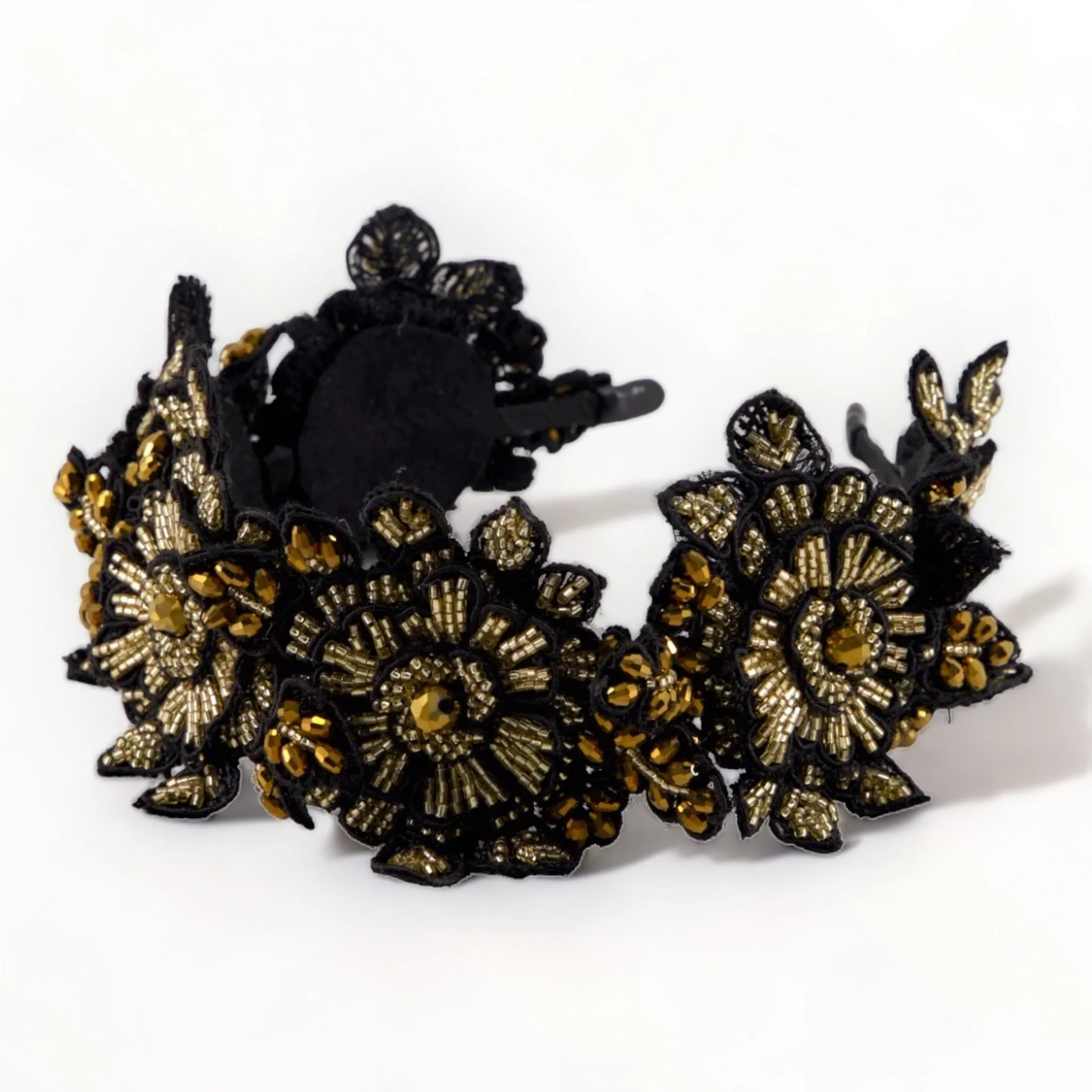 The Hadraniel Girls Black & Gold Headband