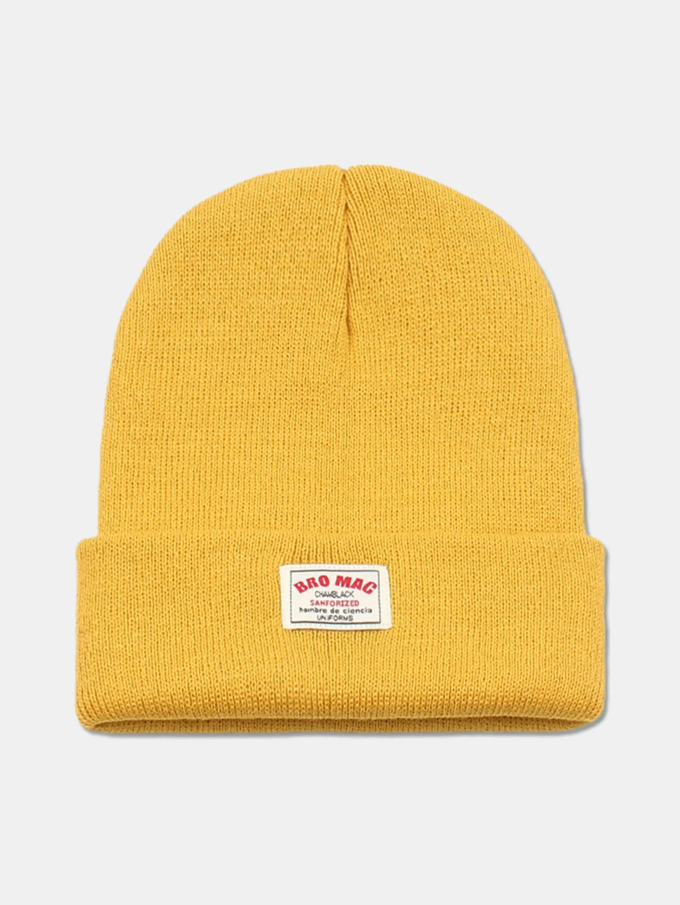 Topi rajutan neutral lembut dan hangat yang serba boleh