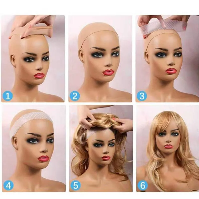 Transparent Silicone Headbands Non Slips Drop-shaped Elastic Wig Band Lace Wig Grip Hair Band For Wigs Sports Yoga