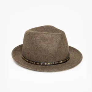 Trilby Hat - Khaki Marl
