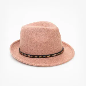 Trilby Hat - Pink Marl