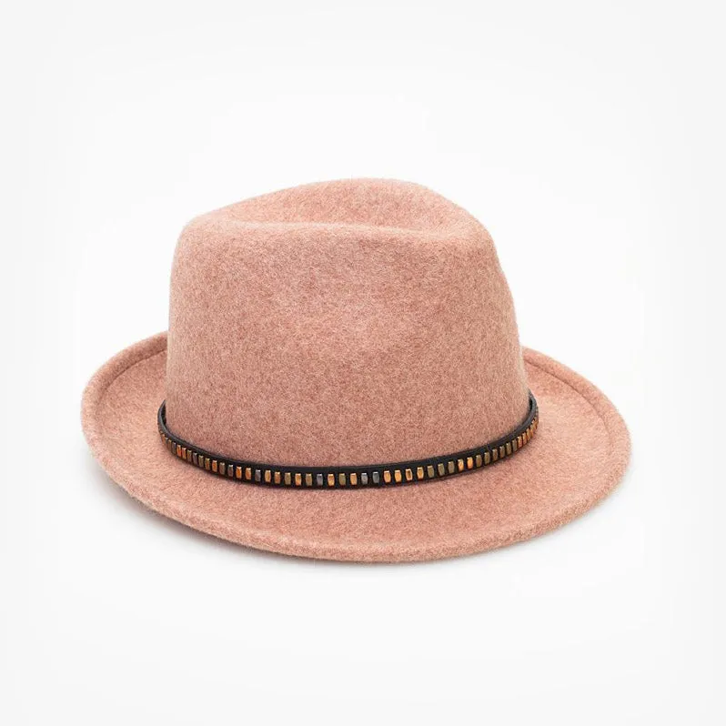 Trilby Hat - Pink Marl