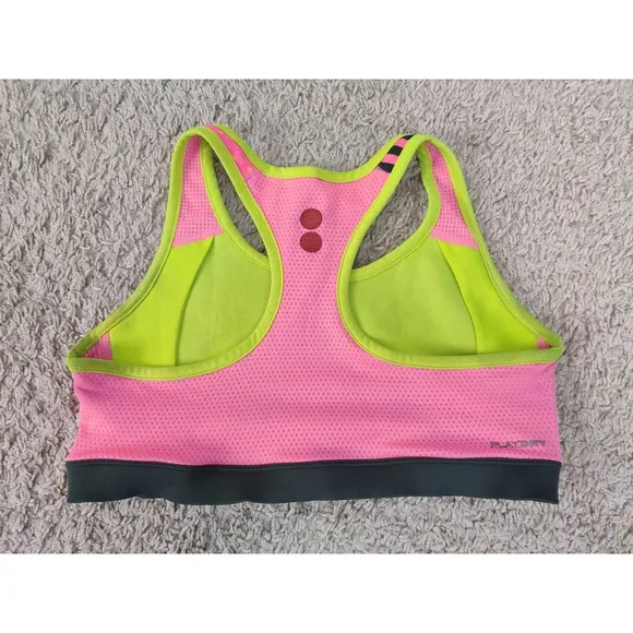 (V) Reebok PlayDry Women sport bra running gym hiking sz M