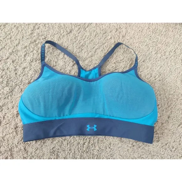 (V) Under Armour Women sport bra running gym hiking sz M