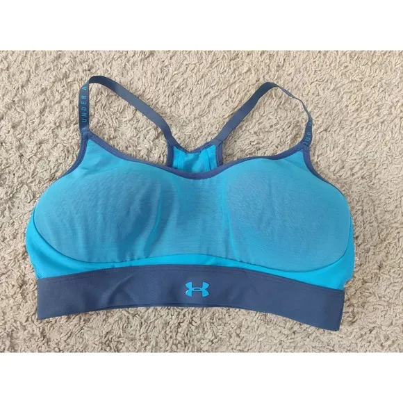 (V) Under Armour Women sport bra running gym hiking sz M