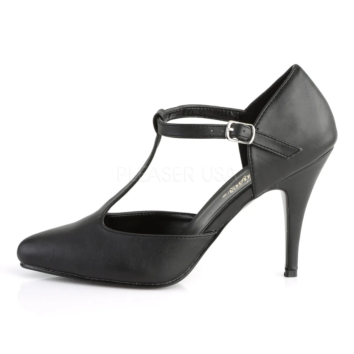 VANITY-415  Black Faux Leather
