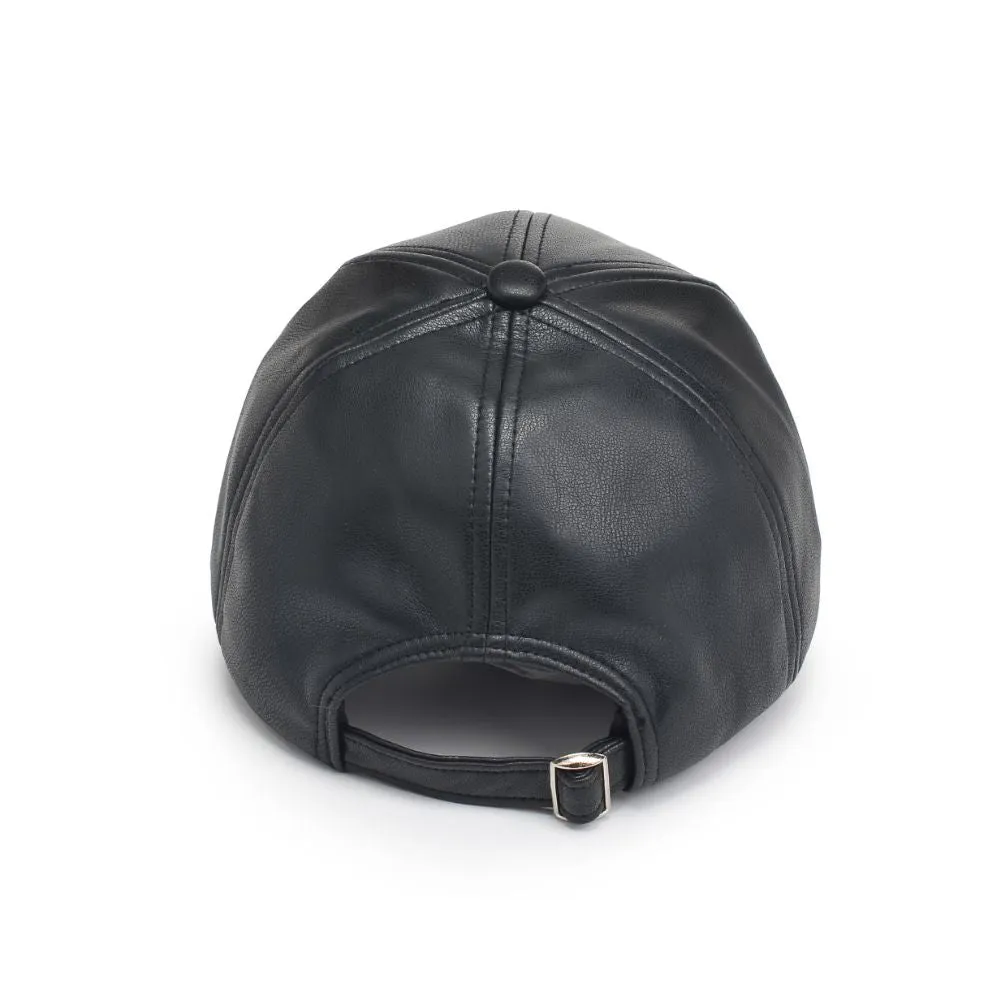 Vegan Leather Baseball Hat Baseball Cap