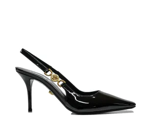 Versace Women's Black Patent Slingback 1012428 40%OFF
