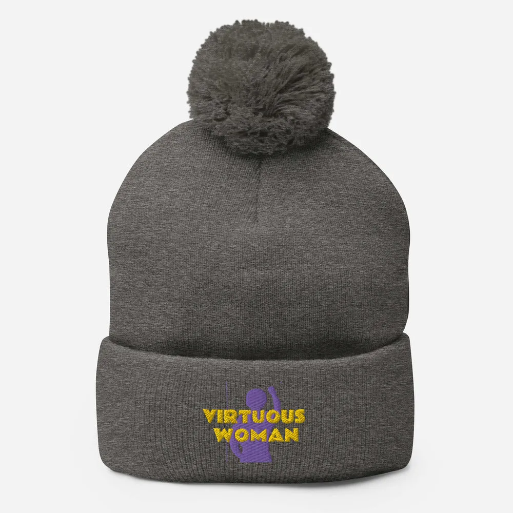 Virtuous Woman Pom-Pom Beanie