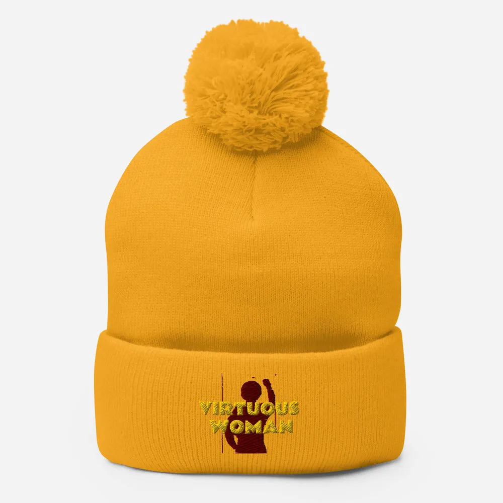 Virtuous Woman Pom-Pom Beanie