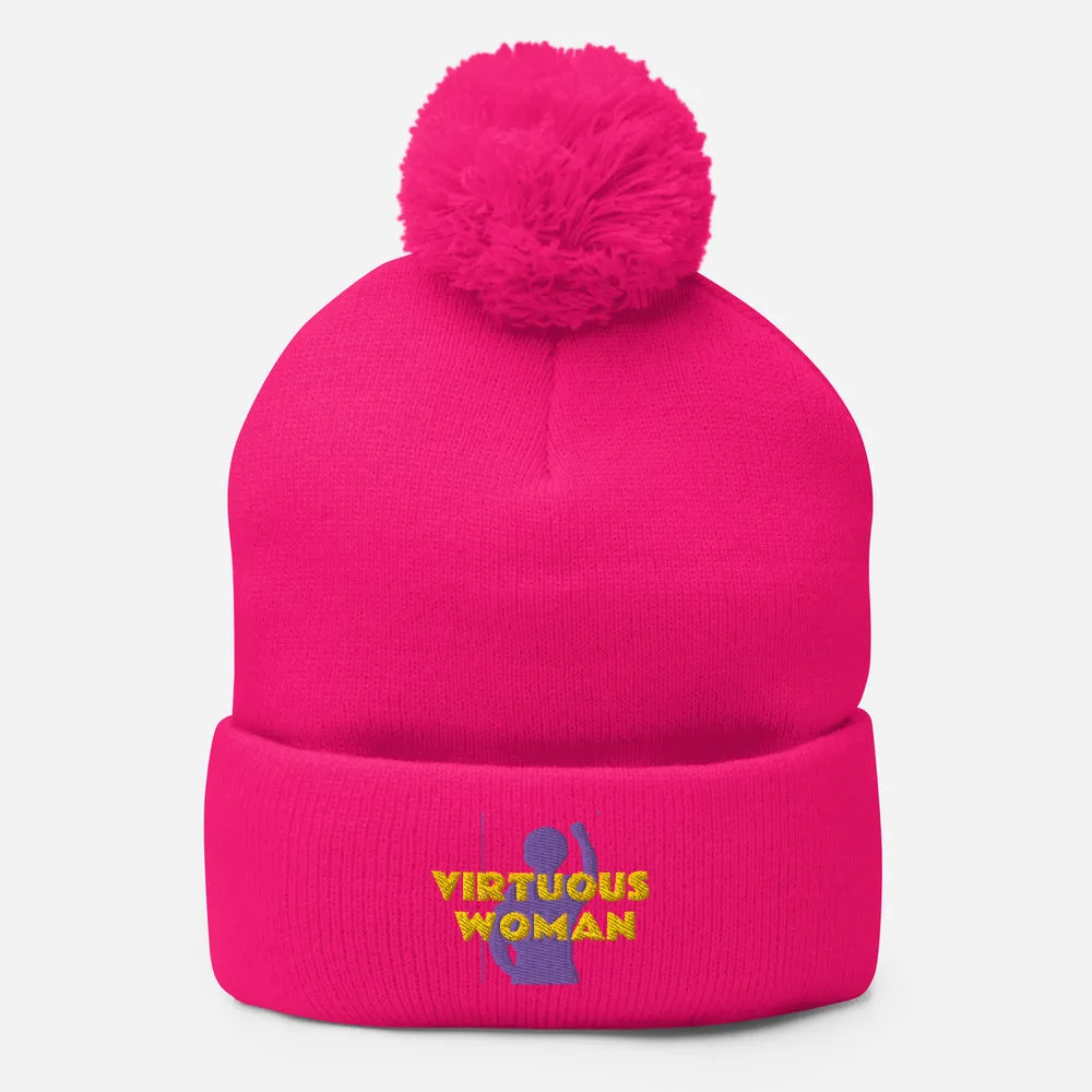 Virtuous Woman Pom-Pom Beanie