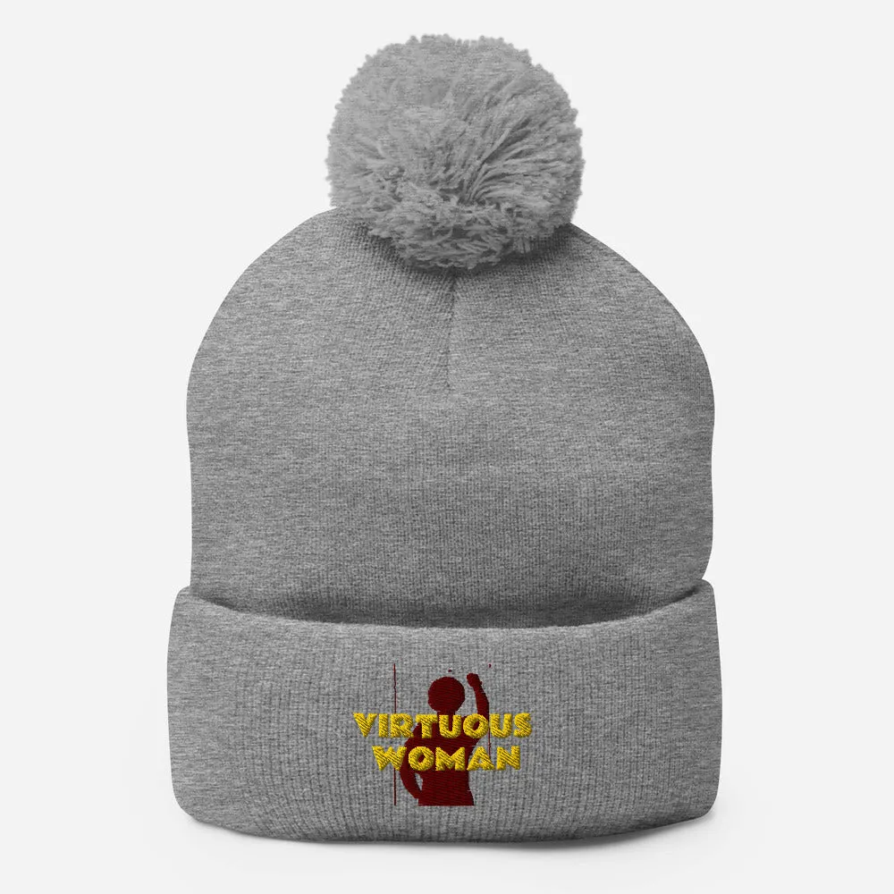 Virtuous Woman Pom-Pom Beanie