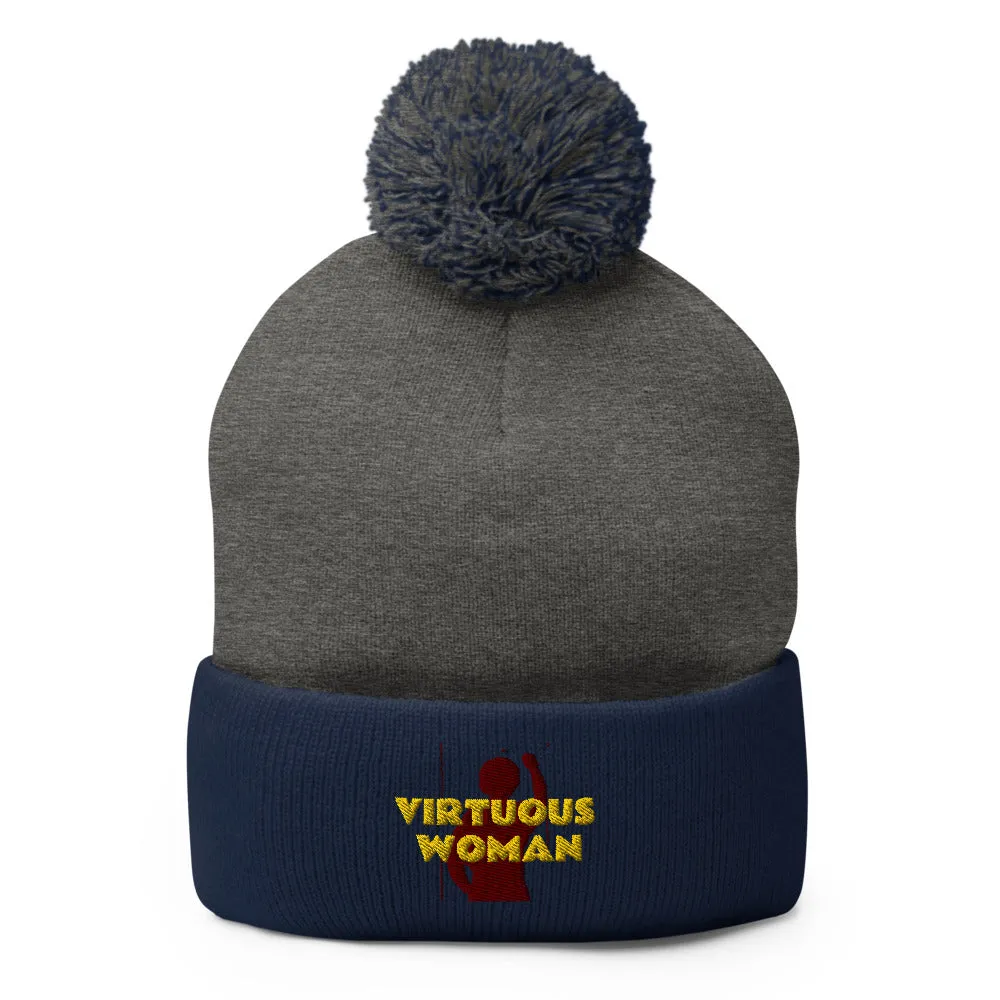 Virtuous Woman Pom-Pom Beanie