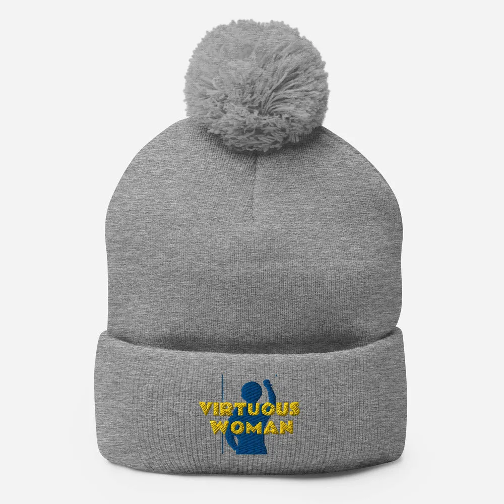 Virtuous Woman Pom-Pom Beanie