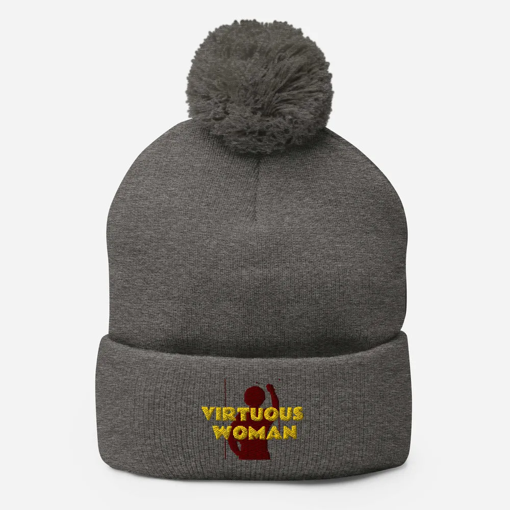Virtuous Woman Pom-Pom Beanie