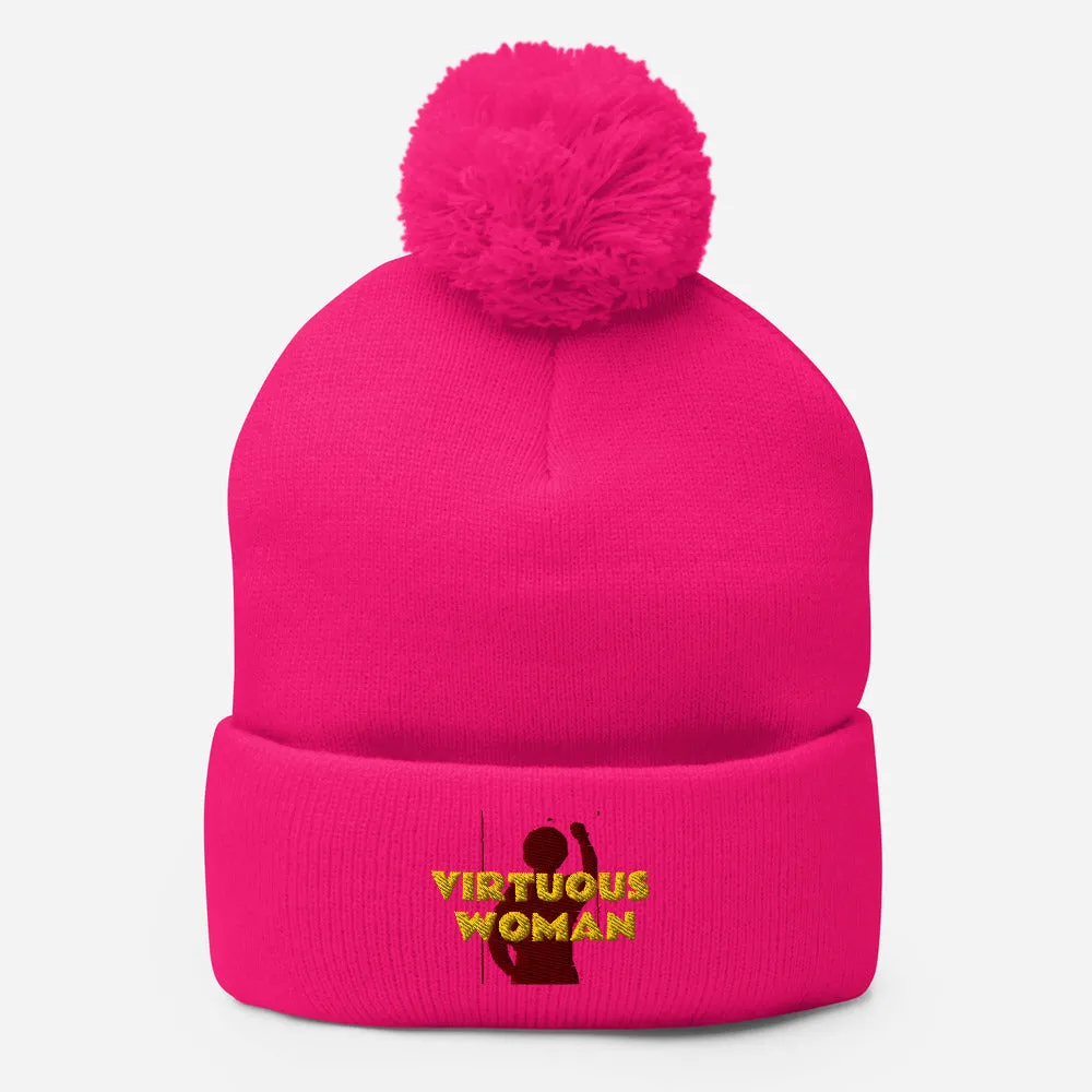 Virtuous Woman Pom-Pom Beanie