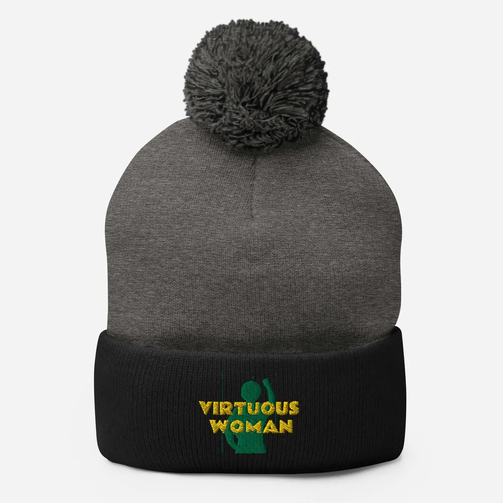 Virtuous Woman Pom-Pom Beanie