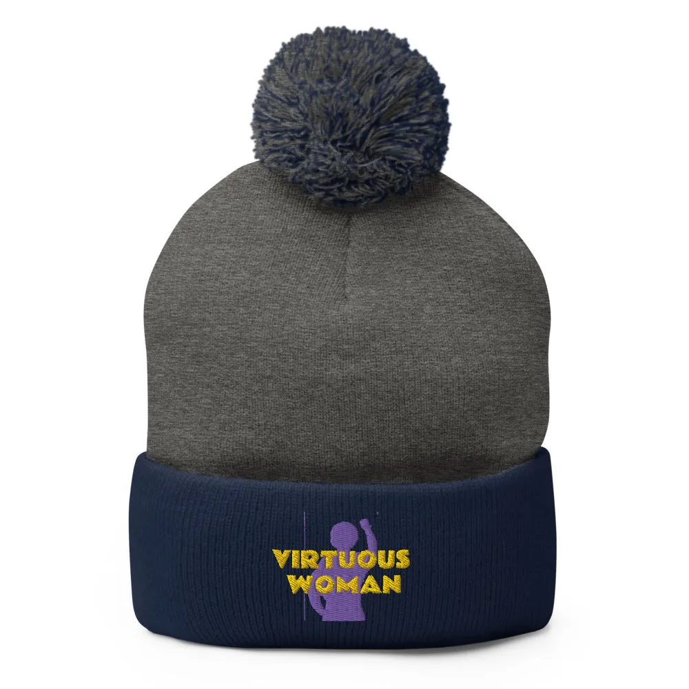 Virtuous Woman Pom-Pom Beanie