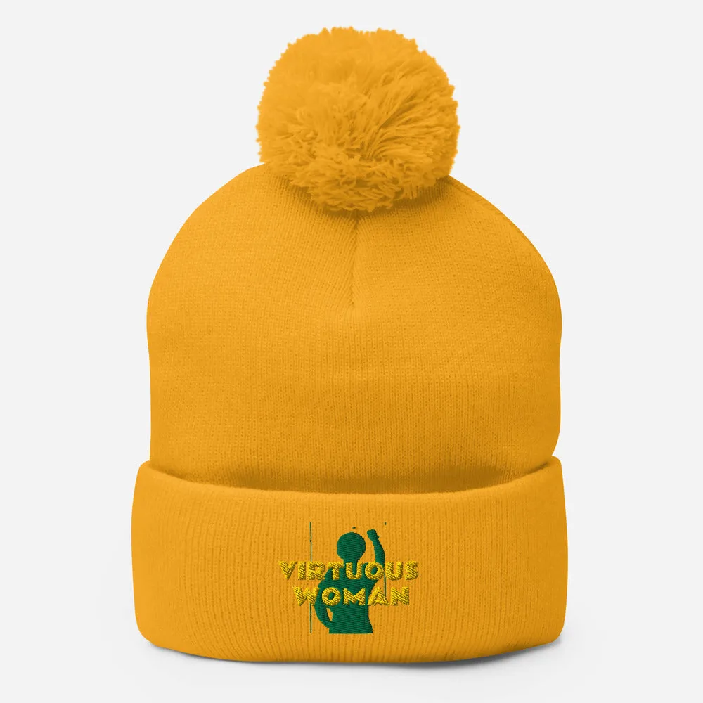 Virtuous Woman Pom-Pom Beanie