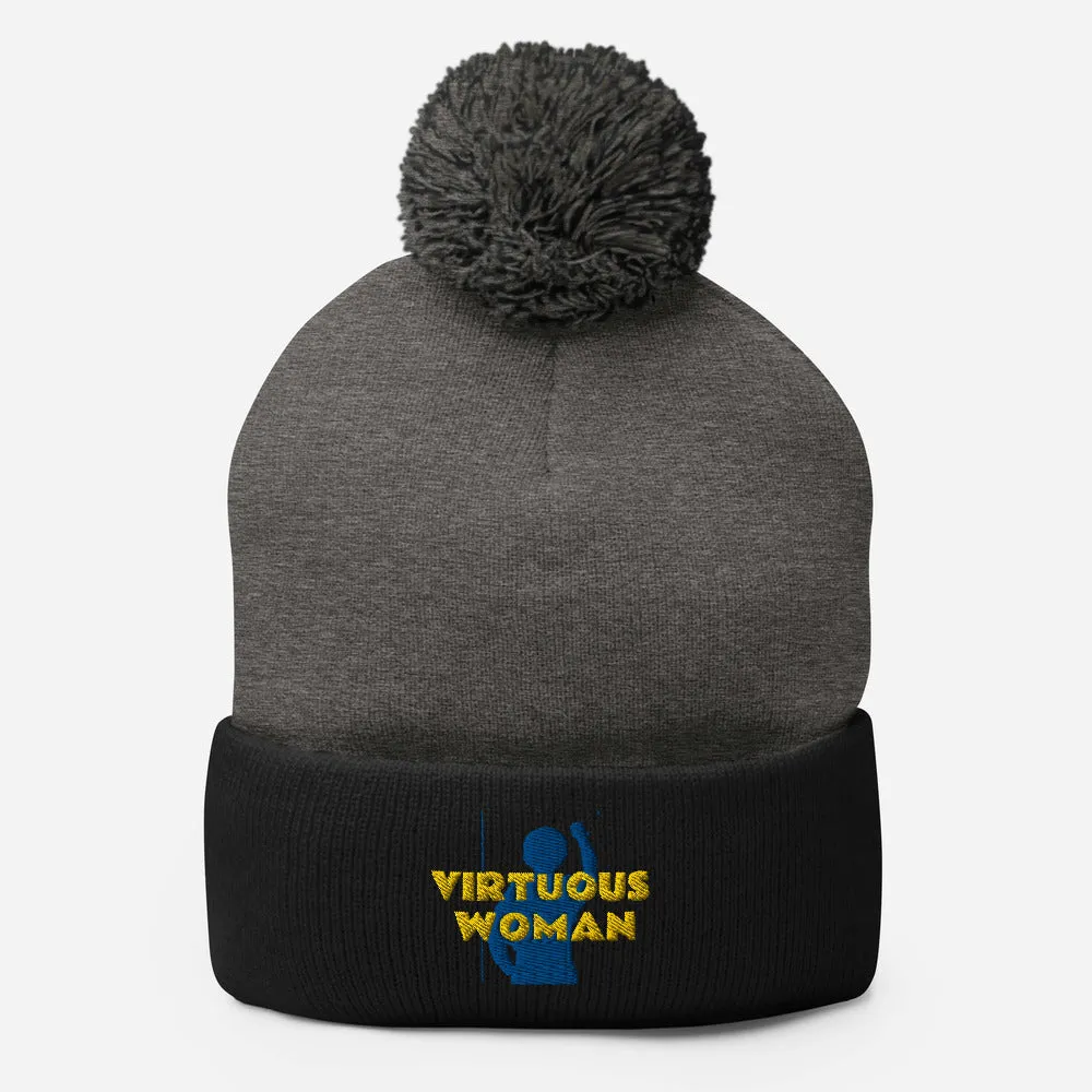 Virtuous Woman Pom-Pom Beanie