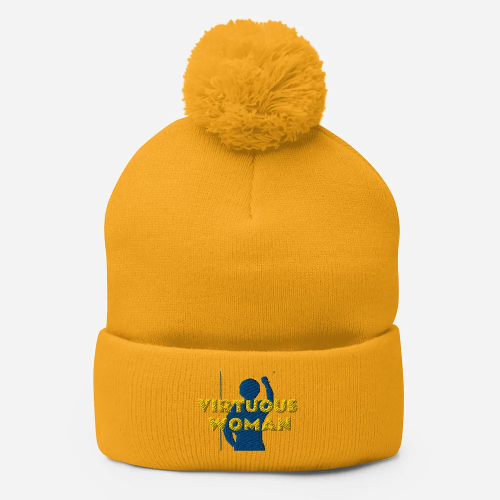 Virtuous Woman Pom-Pom Beanie