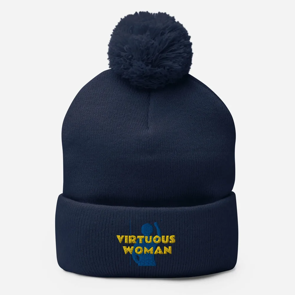 Virtuous Woman Pom-Pom Beanie