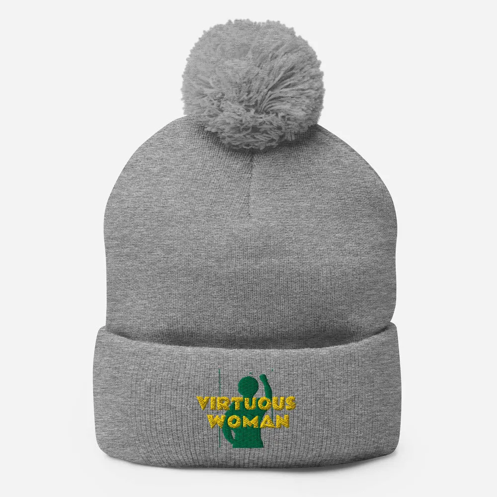 Virtuous Woman Pom-Pom Beanie