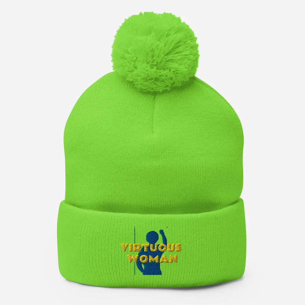 Virtuous Woman Pom-Pom Beanie