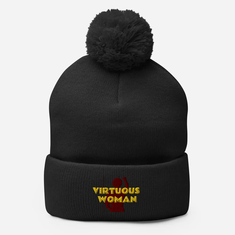 Virtuous Woman Pom-Pom Beanie