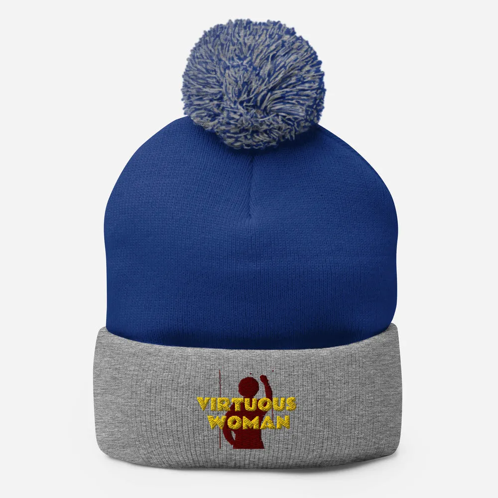 Virtuous Woman Pom-Pom Beanie