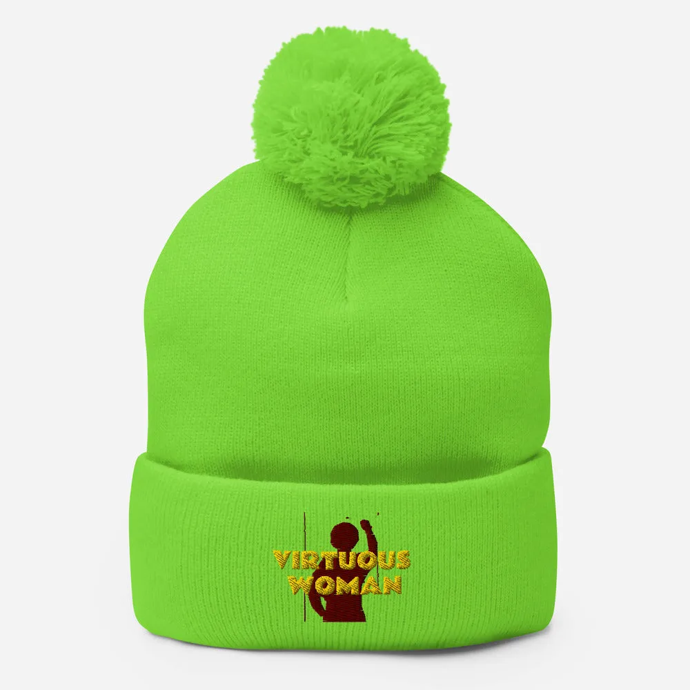 Virtuous Woman Pom-Pom Beanie