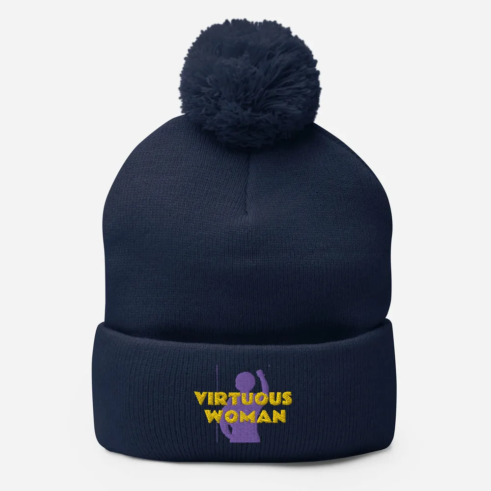 Virtuous Woman Pom-Pom Beanie