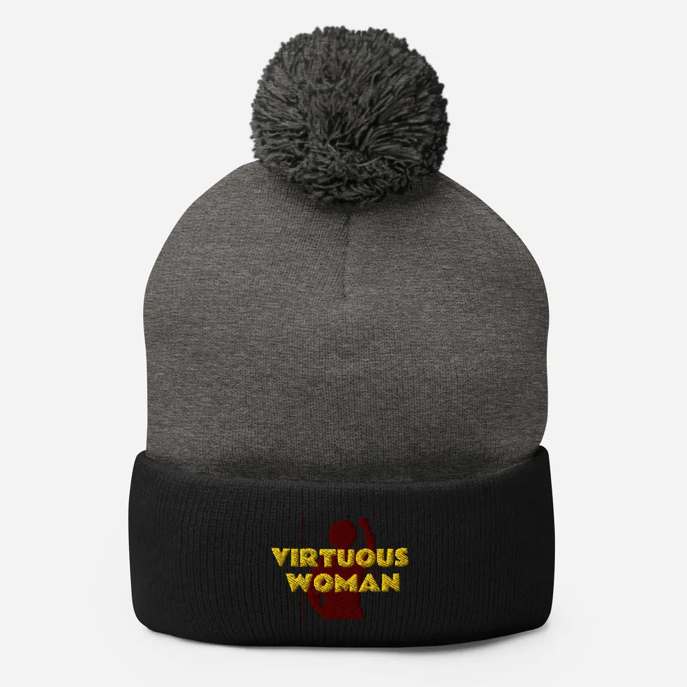 Virtuous Woman Pom-Pom Beanie