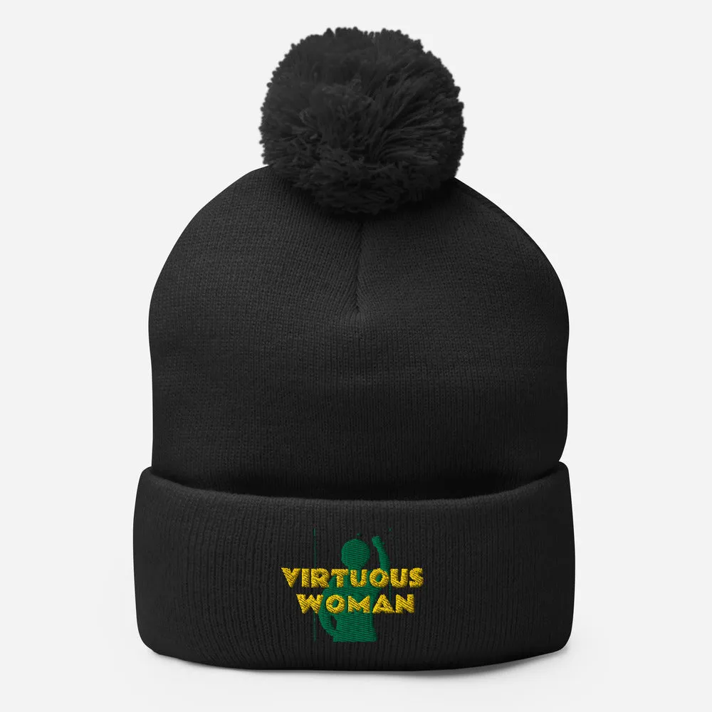 Virtuous Woman Pom-Pom Beanie