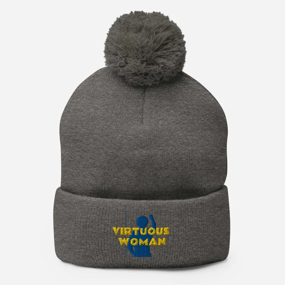 Virtuous Woman Pom-Pom Beanie