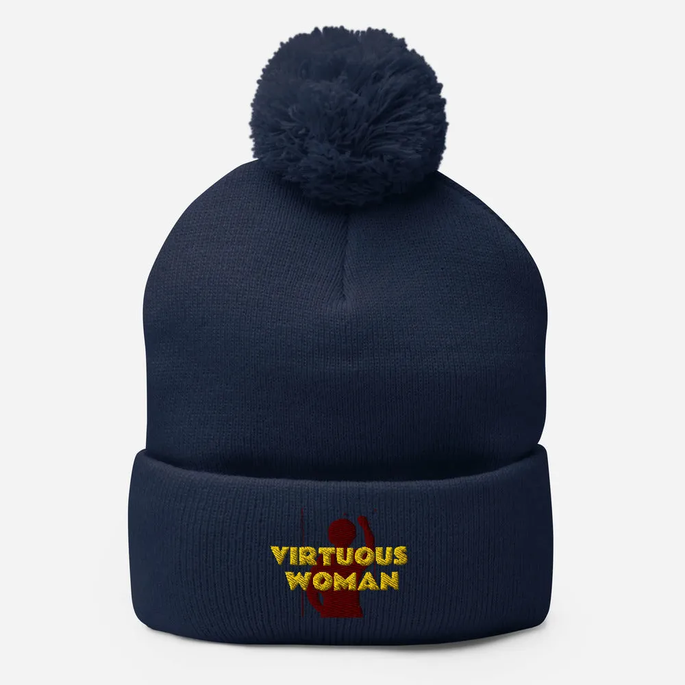 Virtuous Woman Pom-Pom Beanie