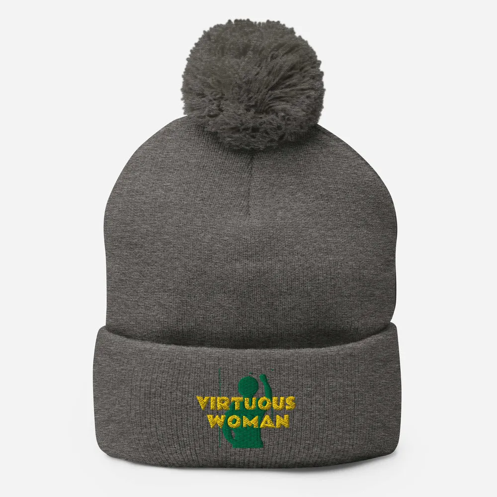 Virtuous Woman Pom-Pom Beanie