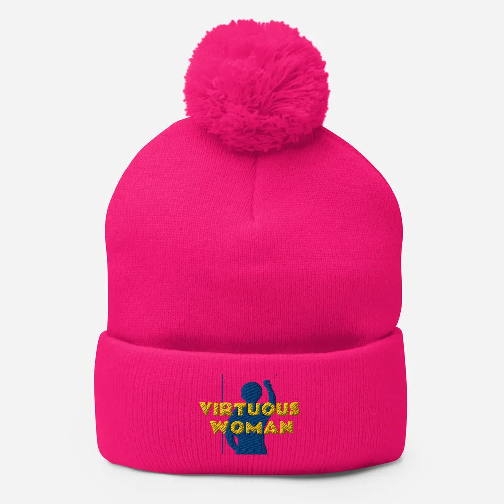 Virtuous Woman Pom-Pom Beanie