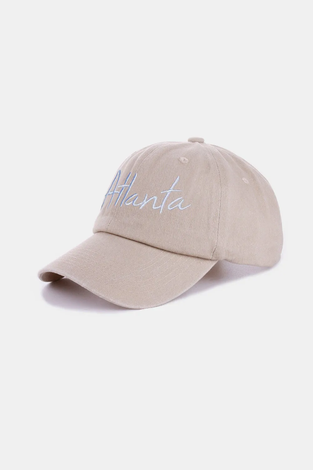 Washed Atlanta Embroidered Baseball Cap