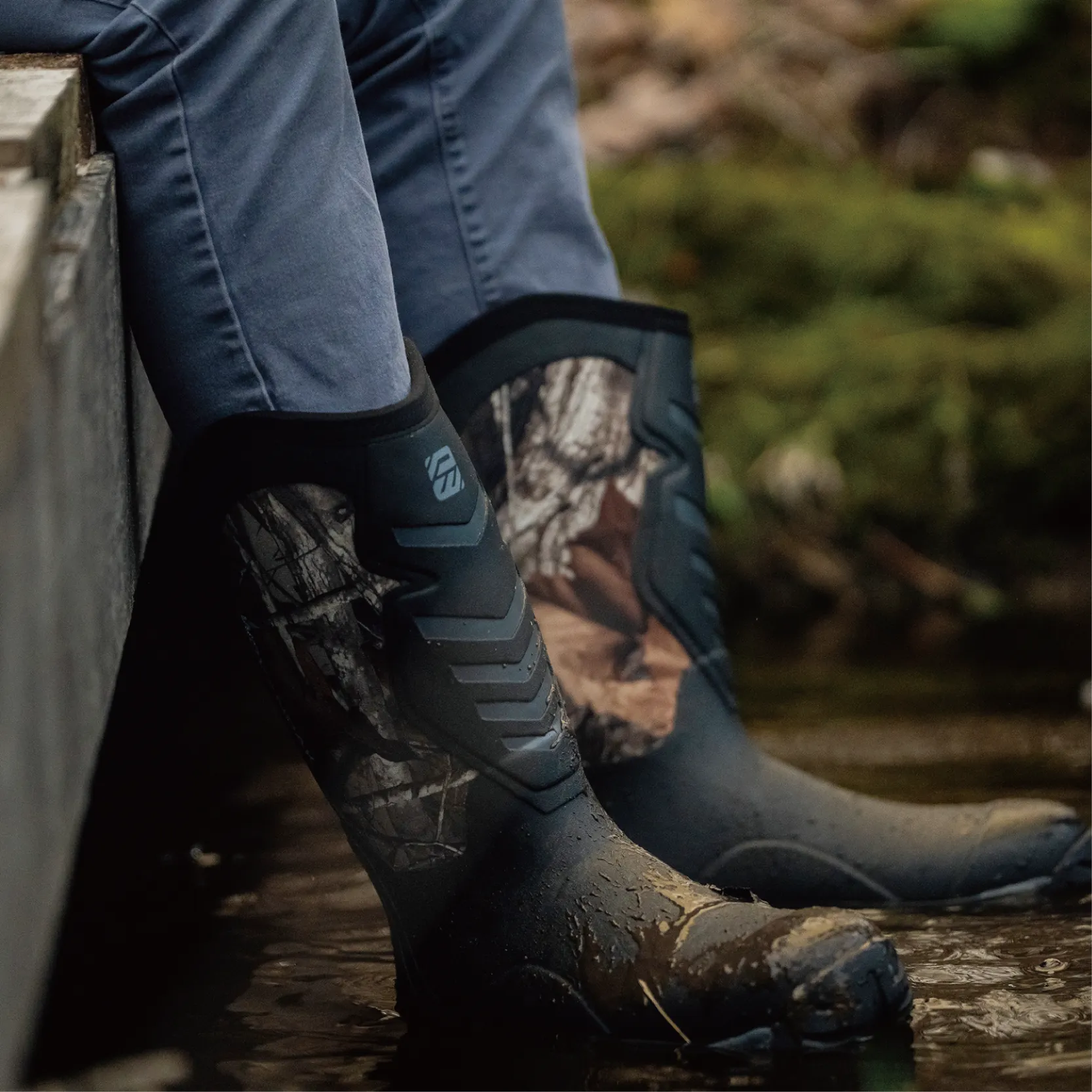 Waterproof Hiking Boots for Men - WOVENPAK Rubber Hunting Boots