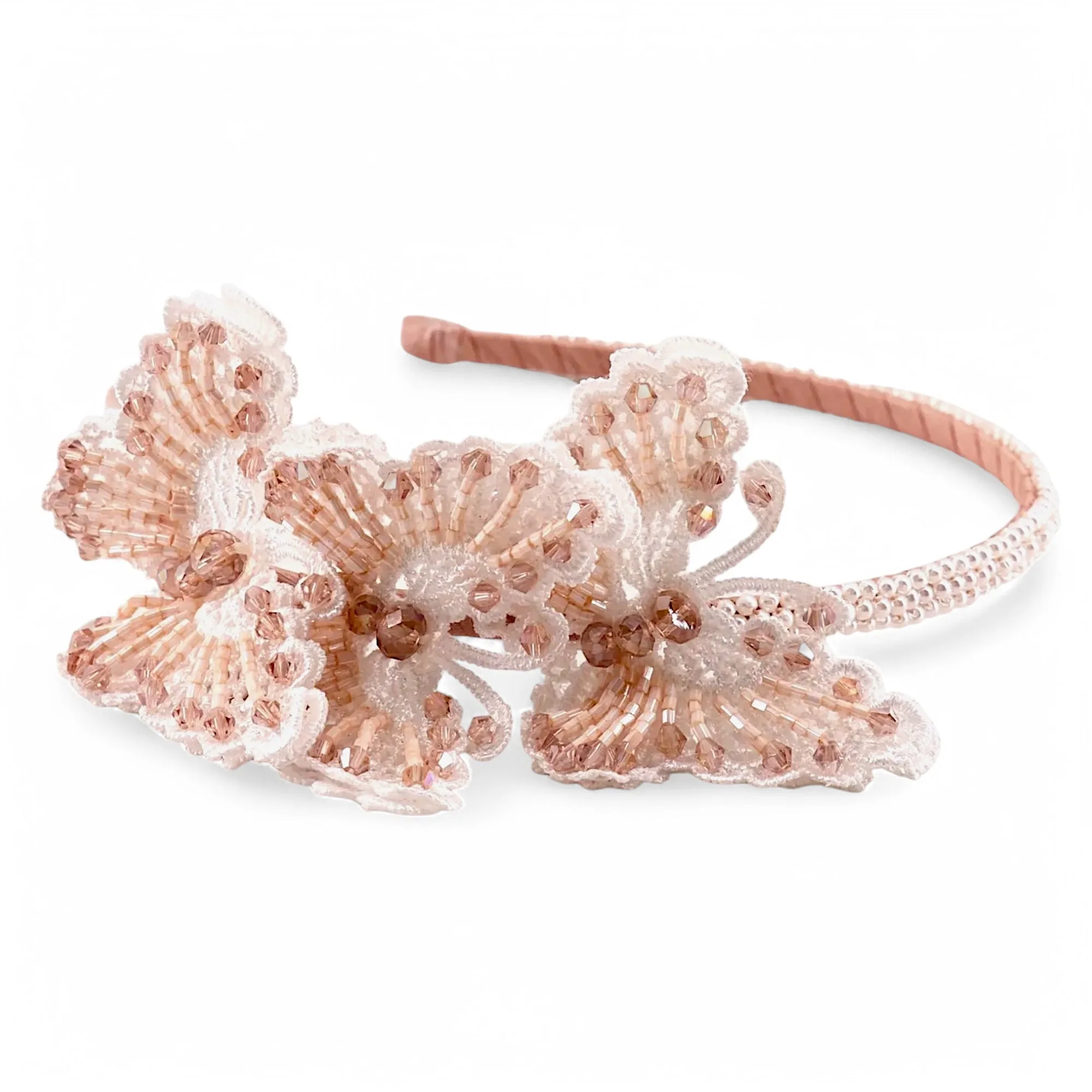 Wings of Love Kids Handmade Crystal Butterfly Headband