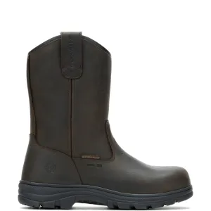 Wolverine Carlsbad Waterproof Steel Toe Wellington Mens Brown Wide Work Boots