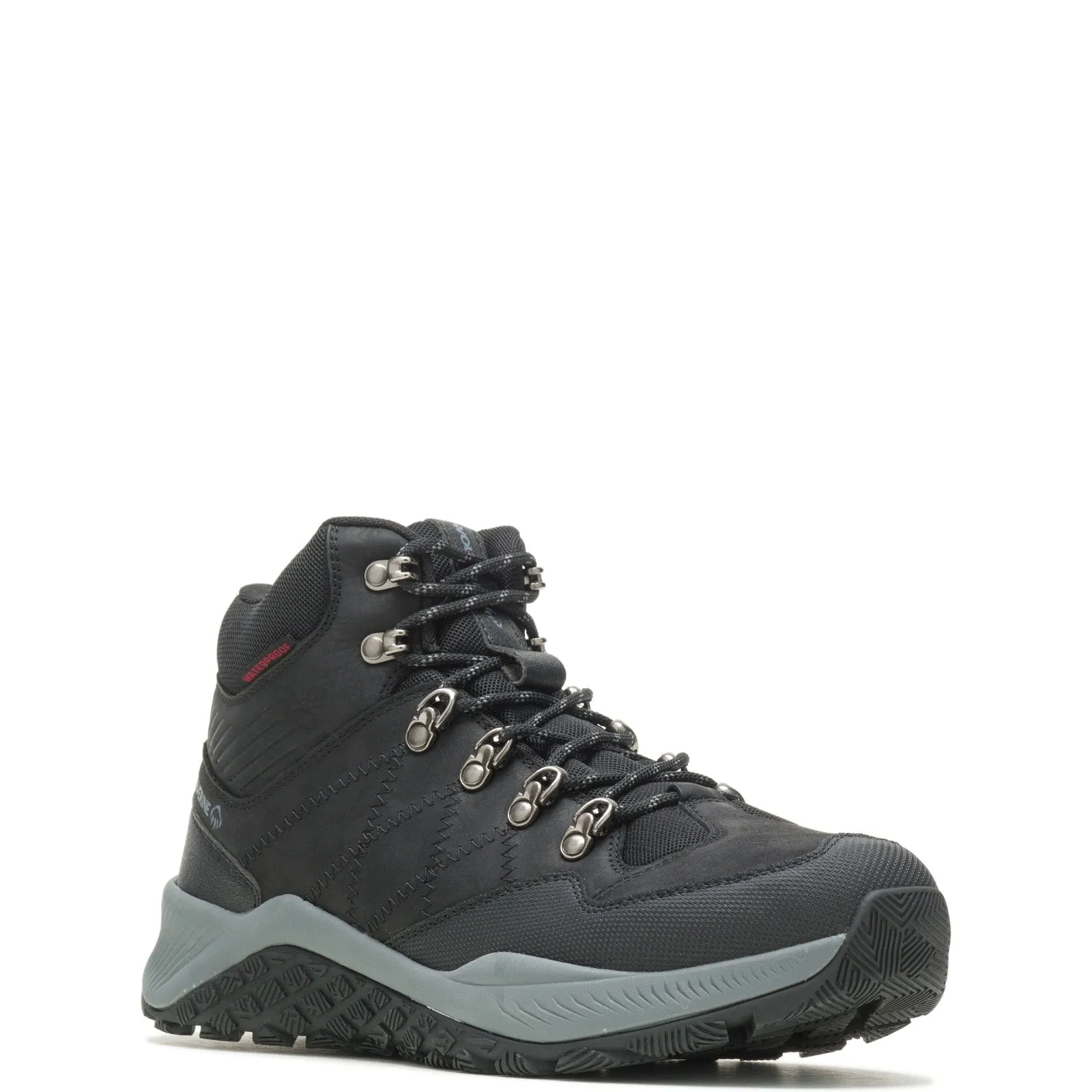 Wolverine Luton Hiker Waterproof Steel Toe Mid Mens Black Wide Hiking Boots